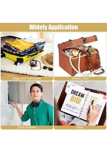 Folinda 12 Adet Bakır Ve Çelik Mini Kilit, 2 Anahtarlı - Bagaj, Sırt Çantası, Spor Salonu Dolabı, Valiz, Okul Ve Ev Kullanımı