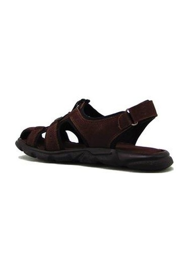 Pepita 4870 Burnu Kapalı Yumuşak Deri Erkek Sandalet Kahve Kahverengi