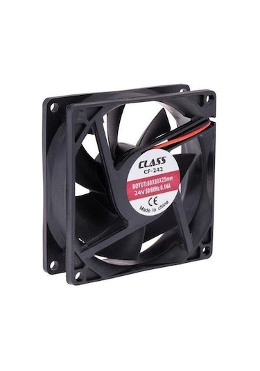 Class 80X80X25Mm Dc 24Volt Fan 1Adet