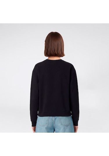 Champion Crewneck Regular Fit Kadın Siyah Sweatshirt 118557 2800282