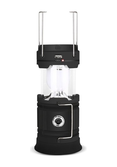 Soulader Taşınabilir Usb Şarjlı Solar Kamp Lambası Açık Hava Ve Acil Durum Işık Desteği İle Pratik Aydınlatma Çözümü Siyah