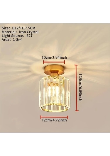 Fastbuy 1918 Sku Yuvarlak E27 Tavan Aparatı, Balkon Koridor Lambası, Gümüş Gümüş