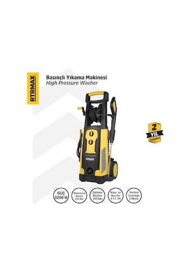 Rtrmax RTM716 Yüksek Basınçlı Yıkama 3200 W 225 Bar