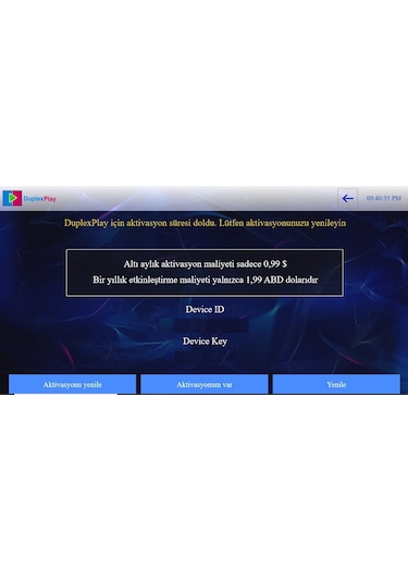 Duplexplay Media Player 1 Yıllık Kullanım Gift Lisansı Online Teslimat