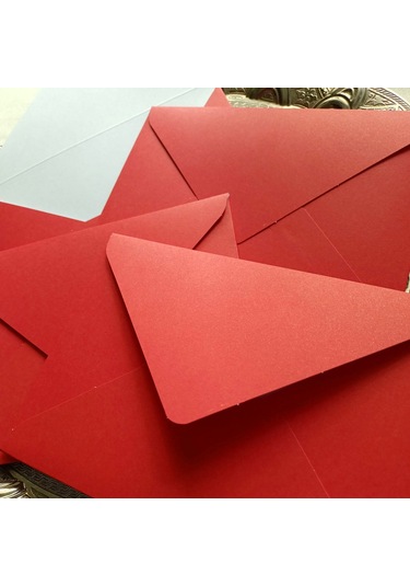 Kırmızı Davetiye Zarfı, 13x18 Cm.