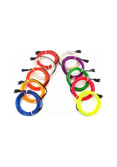 Kırmızı 1m/2m/3m/5m/10m Neon Işık Dans Partisi Dekor Işık Neon Led Lamba Esnek El Tel Halat Tüp Su Geçirmez Led Şerit 3m+battery Box Kırmızı