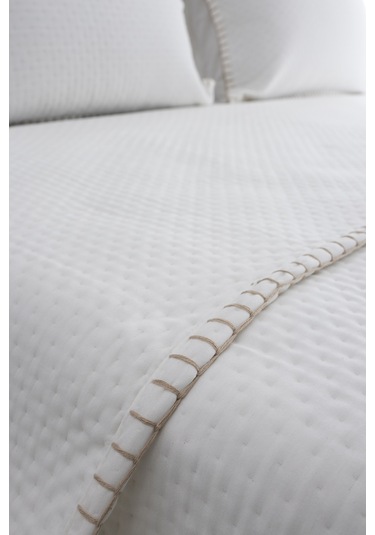 Koza Home Patara Beyaz Çok Amaçlı %100 Pamuk Çift Kişilik Yatak Örtüsü 240x Beyaz