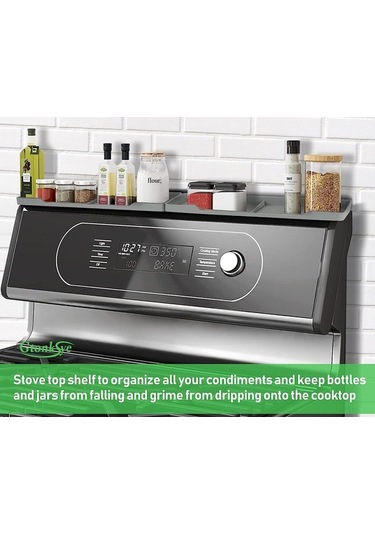 Ulzyvf Mıknatıslı Silikon Ocak Üstü Rafı - Baharat Ve Sos Şişeleri İçin Pratik Saklama Çözümü Koyu Gri/siyah Siyah