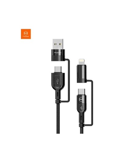 Mcdodo Ca-8070 60W 3A 4In1 Hızlı Şarj Data Kablo 1.2M Siyah (525852039)
