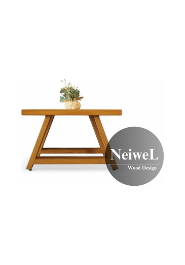 Neiwel Neoz Doğal Ahşap Sehpa-50-50 Açık Ceviz