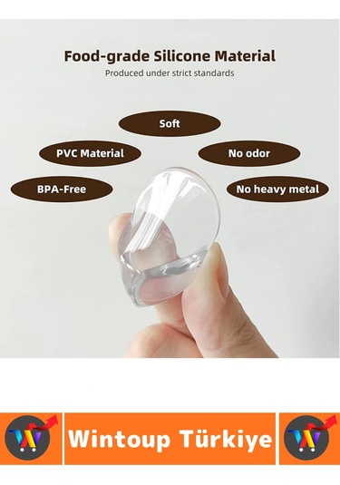 Pratik Çocuk Bebek Güvenlik Masa Komodin Mobilya Çarpma Önleyen Silikon Köşe Kenar Koruyucu 8 Adet Çok Renkli