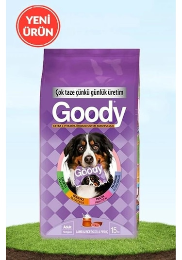 Goody C Vitaminli Kuzu Etli & Pirinçli Yetişkin Köpek Maması 15 KG
