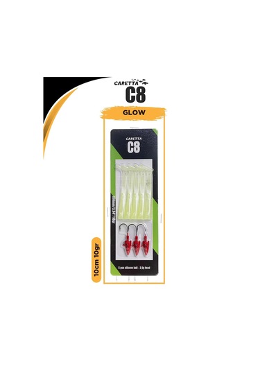 Caretta C8 10cm 10gr Lrf Silikon Yem Glow