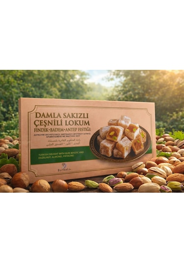 Dırkalı Çeşnili Damla Sakızlı Lokum 250 G