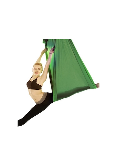 Bundera Yoga Fly Hamağı Yeşil - Tavana Askılı