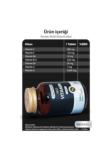 Nondo Vitamins Multivitamin Men 30 Tablet