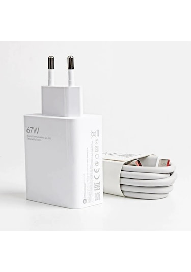 Tıklakap Xiaomi 67 Watt Turbo Şarj Cihazı+Usb Type-C Şarj Kablosu
