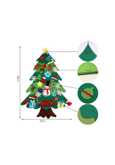 Kendin Yap Noel Ağacı Keçesi - Çocuklar İçin Noel Süsleri