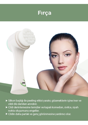 W-Lab Cosmetics Yüz Temizleme Fırçası Beyaz