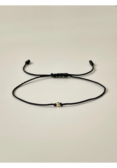 14 Ayar Dorika Toplu Rengarenk Altın Bileklik Gold Bracelet İpli Altın Bileklik Gümüş - Kırmızı