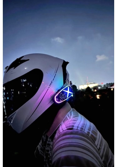 Helmet Graffiti Motor Kask Kulaklık Rgb Modlu Su Geçirmez 6.0 Bluetooth Intercom Yenı Model