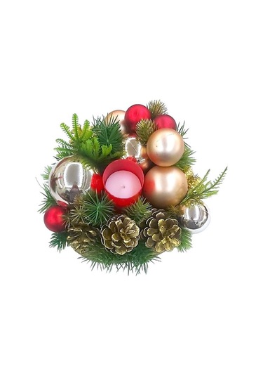 Yılbaşı Mumluk Masa Centerpiece