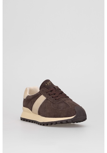 Lufian 122230034 Doris Kadın Hakiki Deri Klasik Sneaker Kahverengi Kahverengi