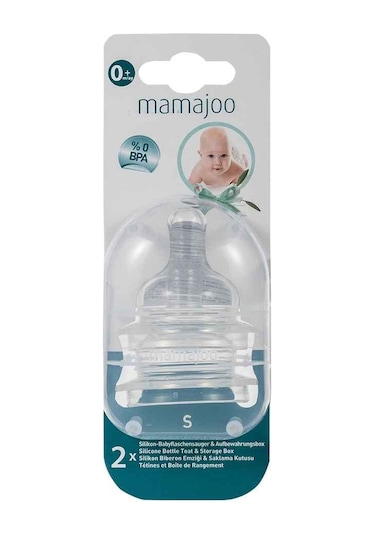 Mamajoo %0 Bpa Silikon Biberon Emziği İkili 0+ Ay No: 1