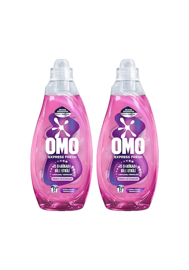 Omo Express Fresh Capcanlı Renkler Renkli ve Siyahlar Sıvı Çamaşır Deterjanı 2 x 1480 ML