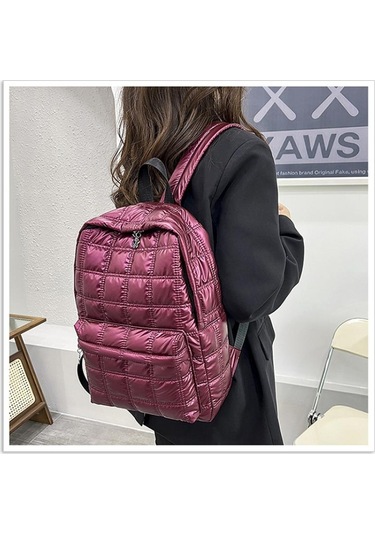 Mavi Büyük Kapasiteli Kadın Moda Trendi Işlemeli Pamuklu Giyim Sırt Çantası Açık Eğlence Turizm Sırt Çantası Mavi