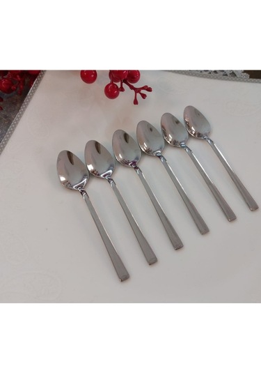Seramikci 6'lı Çay Kaşığı Platin