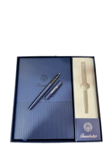 Fenerbahçe Premium Defter & Kalem Hediye Seti Özel Tasarım Lacivert Kutulu