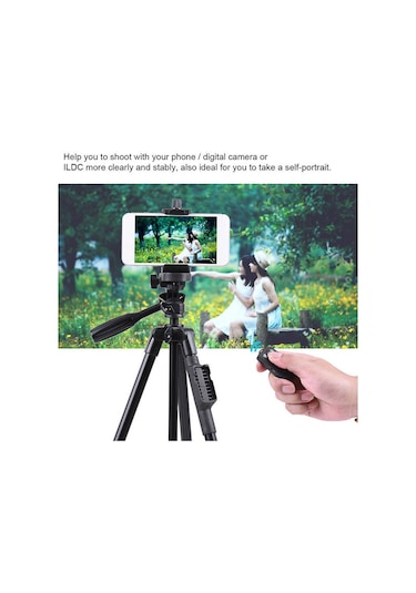 Bluetoothlu Tripod Tam Telefon Tutucu Tripod 43Cm-125Cm 5