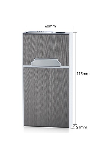 Padalink Usb Şarjlı 20'li Kapasiteli Alüminyum-abs Sigara Kutusu - Anti Basınçlı, Nem Koruyucu, Zeka Uyumlu Siyah Diğer