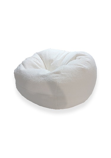 Peluş Armut Koltuk Kuzu Yünü Tarzında Beyaz