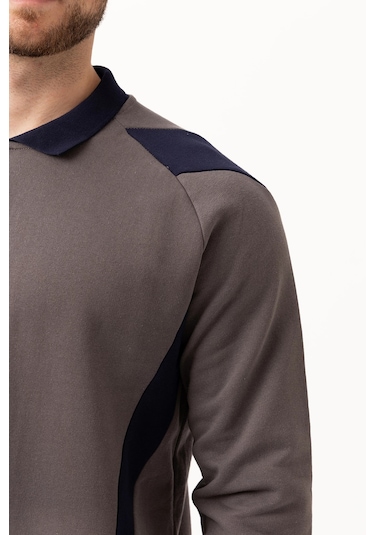 Flora Polo Yaka Sweatshirt K.gri-lacivert
