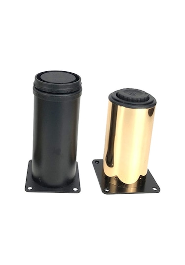 Sones Lh-ou050 Kalınlaştırılmış Paslanmaz Çelik Mobilya Destek Ayakları, Yükseklik: 5cm Mat Siyah