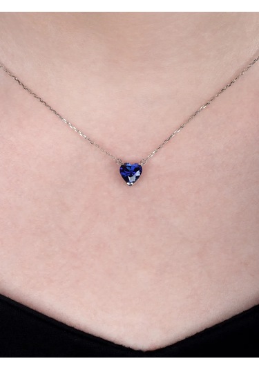 Uvelirnye Tradicii 925 Ayar Gümüş Safirli Kolye 86426250 Gri