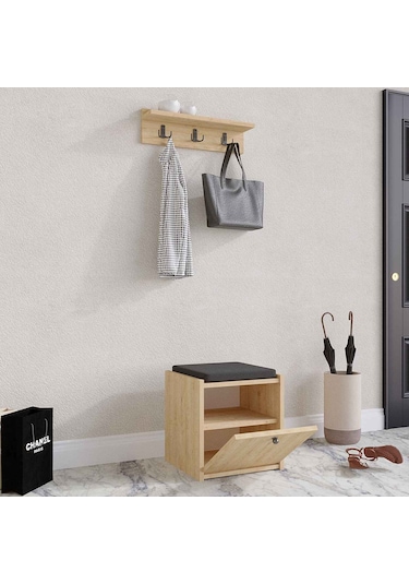 Decormet Tinky Puflu Ayakkabılık Safir Meşe Diğer