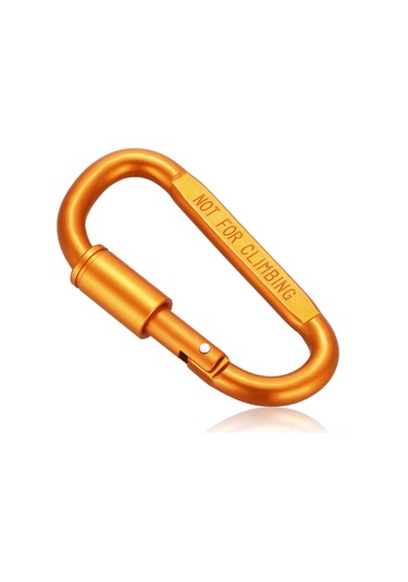 Suofeng Altın Renkli Alüminyum D Tipi Kilitleme Kilitli Anahtar Kilitçigi - Hafif Dış Mekan Çantası Aksesuarı