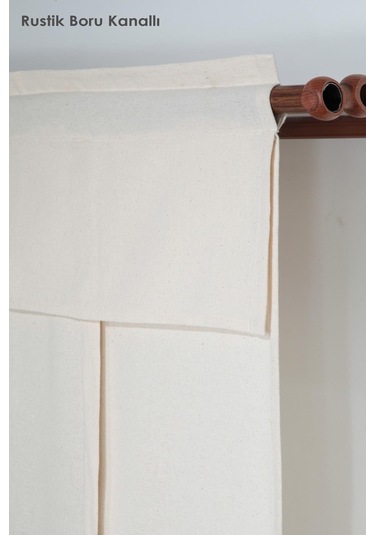 Naturel Potlu Perde Retro Krem