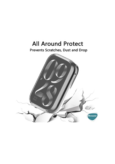 Microsonic Xiaomi Smart Band 8 Pro Kılıf 360 Full Round Soft Silicone