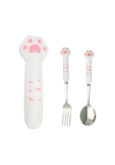 Maiyame Stainless Steel Çanta Seti: Yemek, Salata, Sushi İçin Isı/dirençli, Hijyenik Taşınabilir Kaşık-çatal Pembe