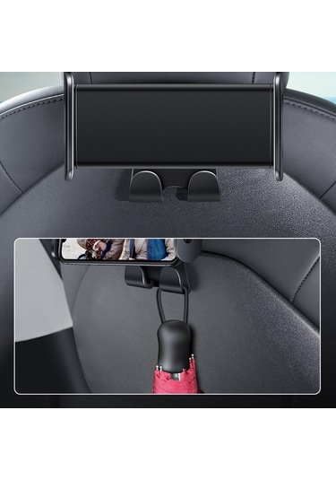 Tesla Model 3 / Model Y İçin Tslzh26 Abs Çift Kancalı Araç Telefonu Tutucu