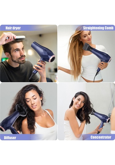Profesyonel Saç Kurutma Makinesi Saç Kurutma Makinesi 2 Hız Ve 3 Isı Ayarı Hızlı