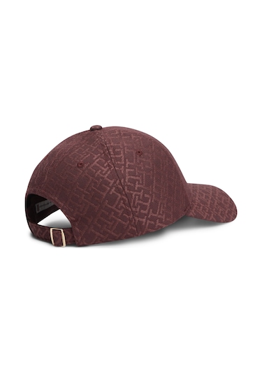 Tommy Hilfiger Th Monogram Cap Kadın Kırmızı Şapka - Aw0aw18058
