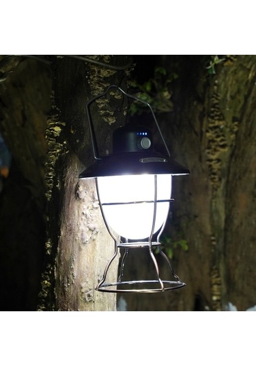 Dancemonkey Usb Şarjlı 3 Renkli Taşınabilir Kamp Feneri - 2000mah Pil Ve Güç Bankası Siyah