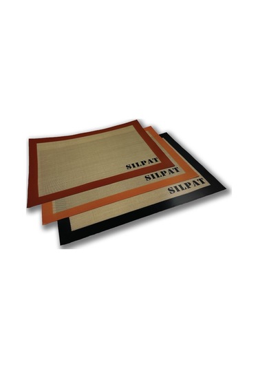 Profesyonel Yanmaz Yapışmaz Yıkanabilir Kırmızı Silikon Pişirme Matı - 30cmx40cm Kırmızı