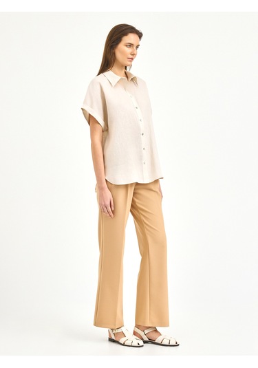 Karaca Kadın Comfort Fıt Gömlek-bej 12.25s.04.029 Bej