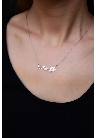 Papatya Silver 925 Ayar Gümüş Rodyum Kaplama Yaratılış Kolye